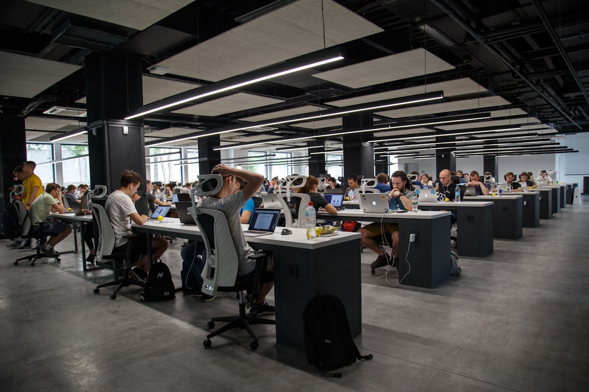 A technical team implementing AI development company strategies