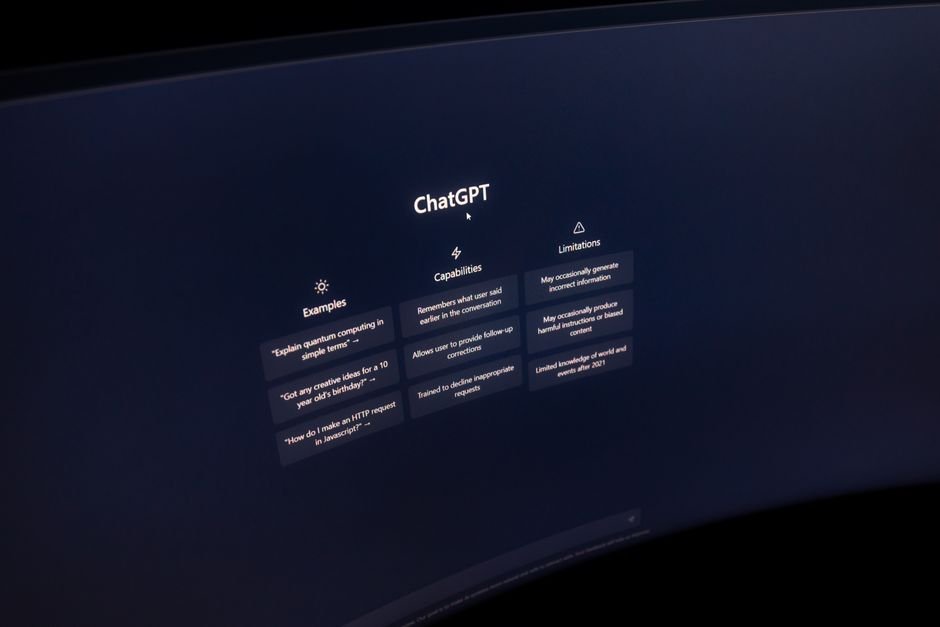 Close-up view of a computer screen showing an AI copywriting tool interface generating text.