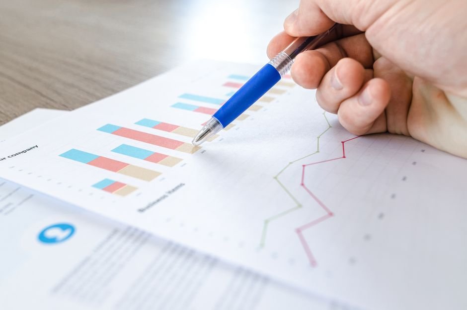 Web developer analyzing website performance metrics on charts for WordPress optimization.
