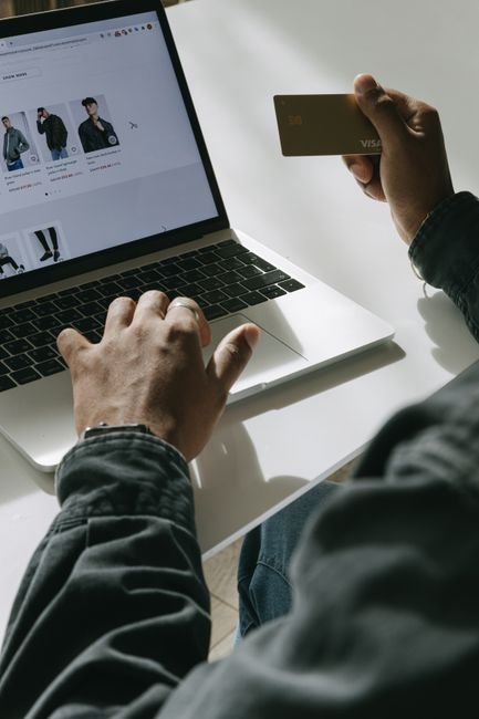 Person shopping online, demonstrating the power of e-commerce post-purchase automation in action.